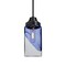 Besa Lighting Blink Cord Pendant, Trans. Blue/Clear, Black Finish, 1x60W Incandescent 1JT-BLINKBL-BK - alternate 1